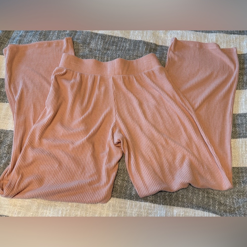 PINK Victoria’s Secret SZ S/P Rose Pink Wide Leg Long Loungewear Sleepwear - Picture 10 of 10